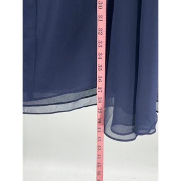 RALPH LAUREN sz 14 1X plus Navy blue One Shoulder Velvet Bow party Dress NWT B85 - Picture 4 of 8